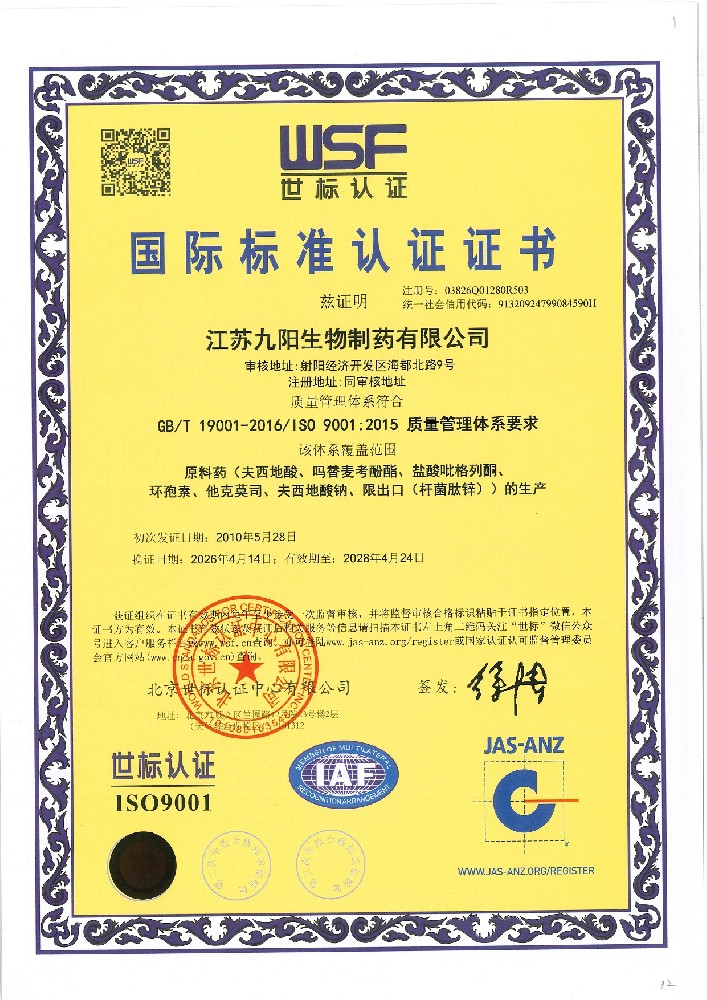 世标认证---质量管理体系中文版