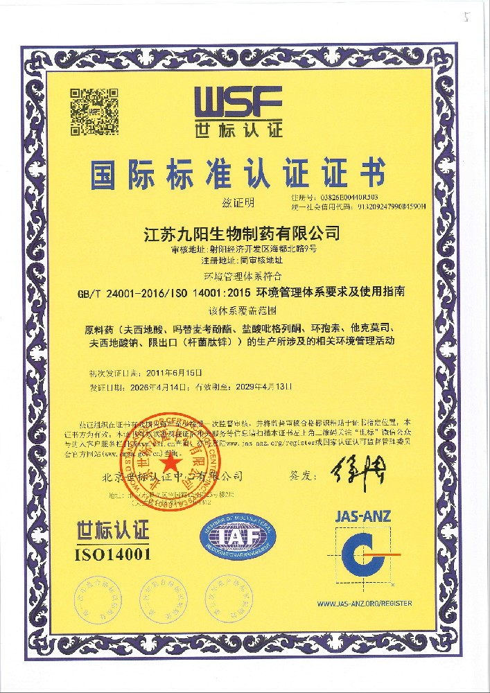 世标认证---环境管理体系中文版